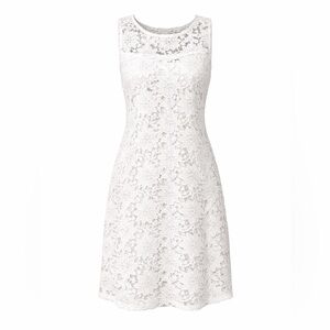 🤍 Decree White Lace Sleeveless Dress (Juniors Large)